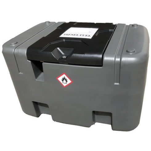 SpraySmart 400L Diesel Tank, 40LPM 12V Pump, Auto-gun, Without Lid, Cube